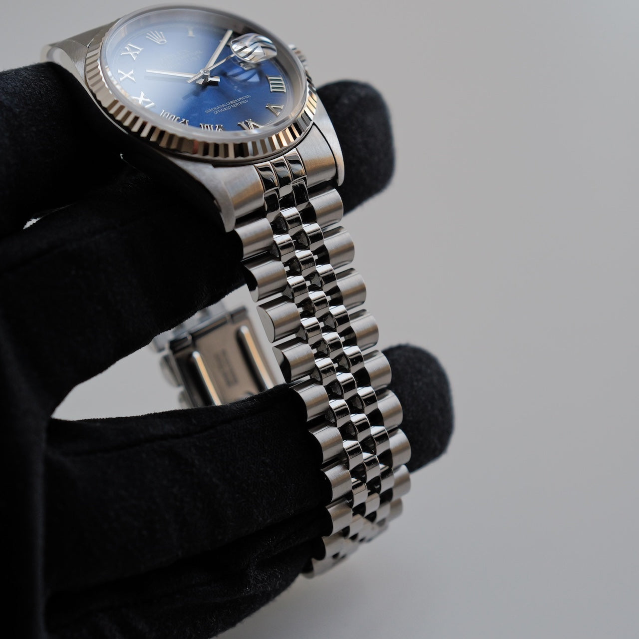 ロレックス/デイトジャスト16234/T番/ブルーローマン/ 18Kホワイトゴールドベゼル/ROLEX DATE-JUST REF.16234 "BLUE ROMAN" 18KWG bezel with 1996y