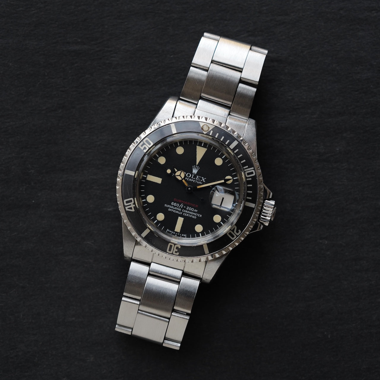 ロレックス/サブマリーナーデイト1680/赤サブ/マーク5ダイヤル/ROLEX SUBMARINER REF.1680 "RED SUBMARINER" Mark 5 Feet First 1972Y