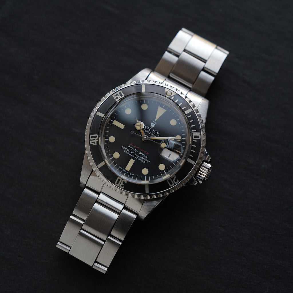 ロレックス/サブマリーナーデイト1680/赤サブ/マーク5ダイヤル/マーク3ベゼル/ROLEX SUBMARINER REF.1680 "RED SUBMARINER" Mark 5, Mark3 Bezel Feet First 1972Y
