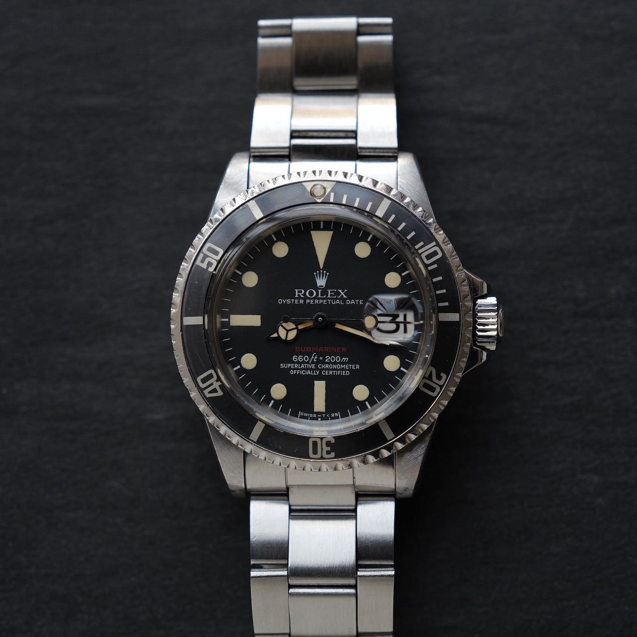 ロレックス/サブマリーナーデイト1680/赤サブ/マーク5ダイヤル/ROLEX SUBMARINER REF.1680 "RED SUBMARINER" Mark 5 Feet First 1972Y