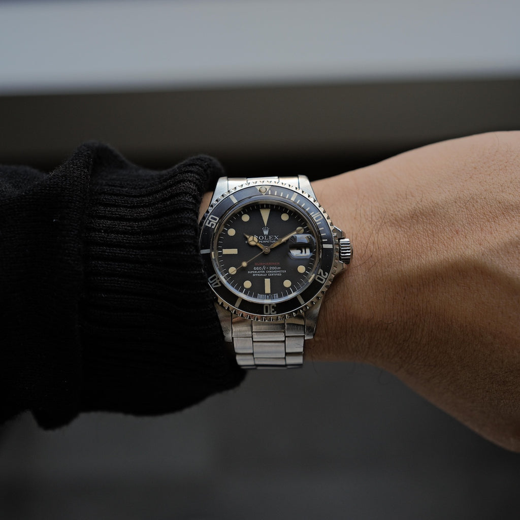 ロレックス/サブマリーナーデイト1680/赤サブ/マーク5ダイヤル/マーク3ベゼル/ROLEX SUBMARINER REF.1680 "RED SUBMARINER" Mark 5, Mark3 Bezel Feet First 1972Y