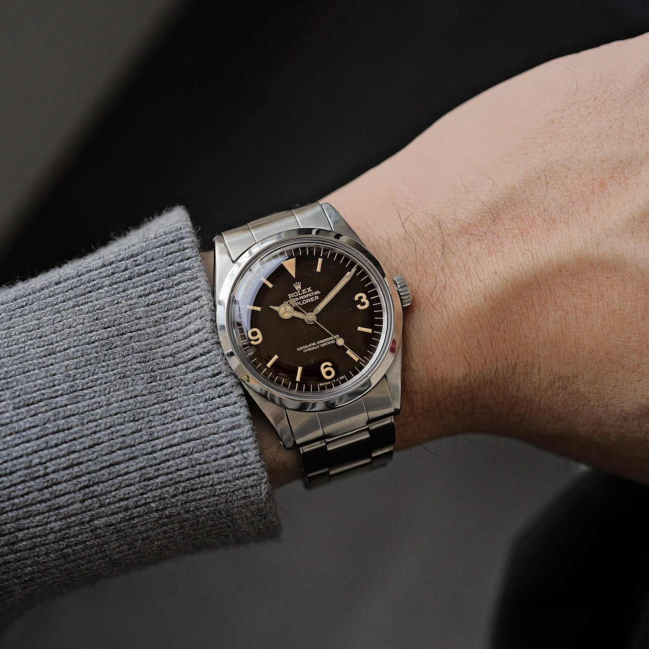 ロレックス/エクスプローラー/1016/トロピカルミラー/マーク６/ROLEX EXPLORER 1 Ref.1016 "Tropical" MARK 6 Gilt Dial 1965y