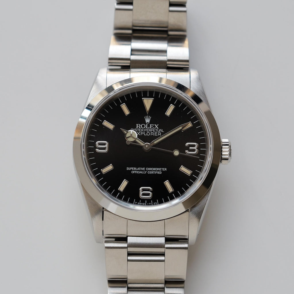 ロレックス/エクスプローラー14270/X番/少しパティーナダイヤル/オールトリチウム/シングルバックル/ラグ横穴あり/ROLEX EXPLORER 1 REF.14270 "Little PATINA" X-Serial All tritium Single buckle 1991-92Y