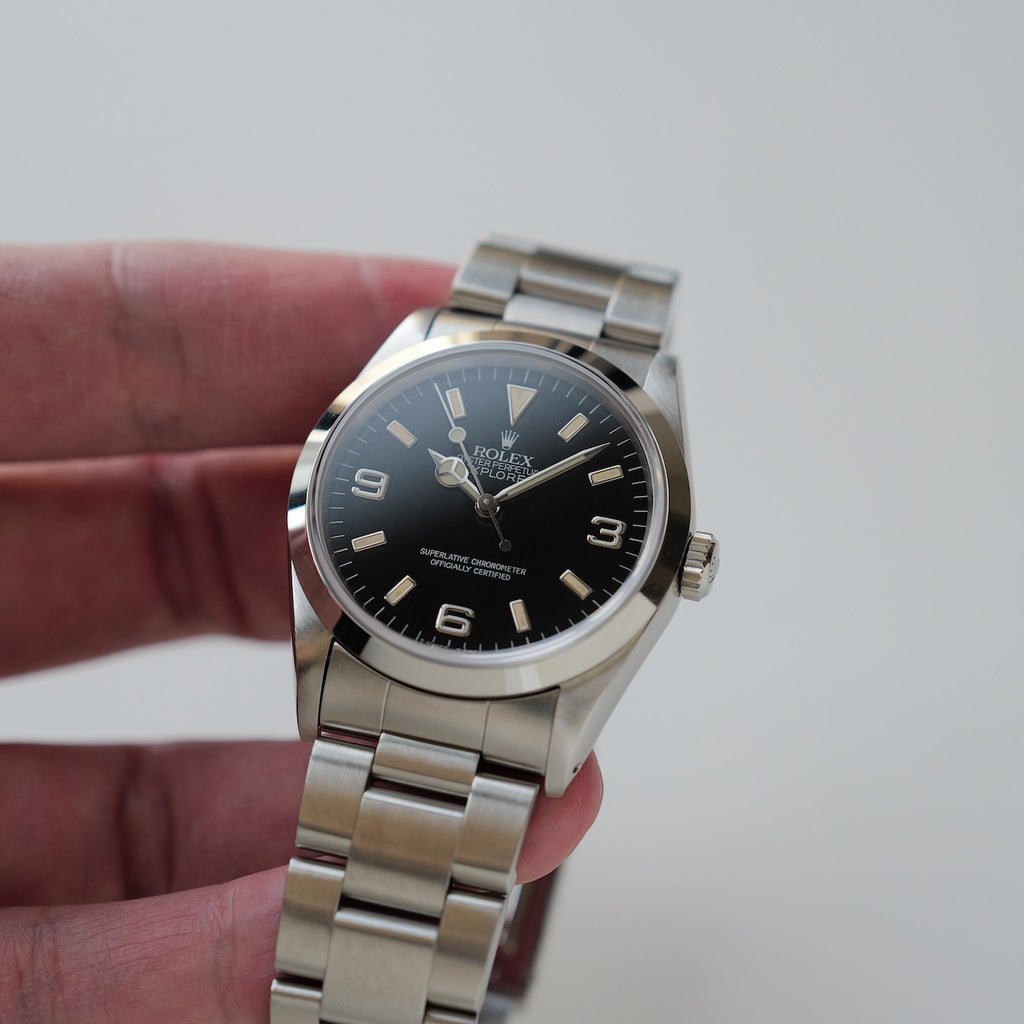 ロレックス/エクスプローラー14270/X番/少しパティーナダイヤル/オールトリチウム/シングルバックル/ラグ横穴あり/ROLEX EXPLORER 1 REF.14270 "Little PATINA" X-Serial All tritium Single buckle 1991-92Y