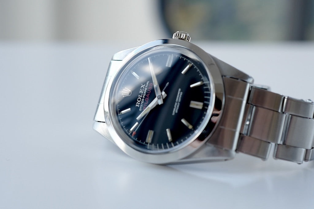 ROLEX MILGAUSS Ref.1019 early BLACK DIAL/1968y ROLEX JP OH Guarantee etc,