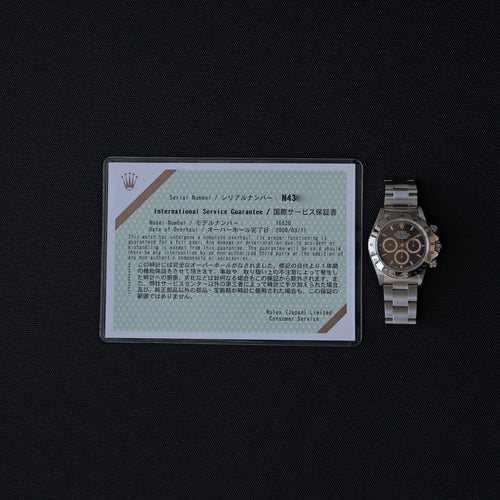 ロレックス/デイトナ16520/N番/マーク４ダイヤル/逆６/シングルバックル/オールトリチウム/ROLEX DAYTONA REF.16520 "Invert 6" Mk.4 Dial, Mk4 Bezel All Tritium 1991-92y