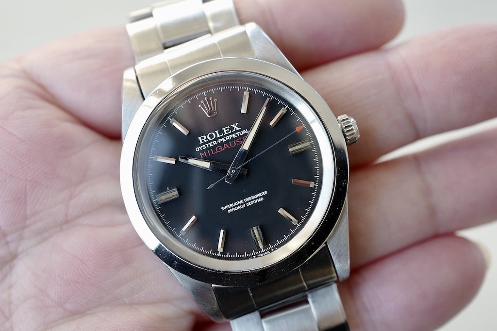 ROLEX MILGAUSS Ref.1019 early BLACK DIAL/1968y ROLEX JP OH Guarantee etc,