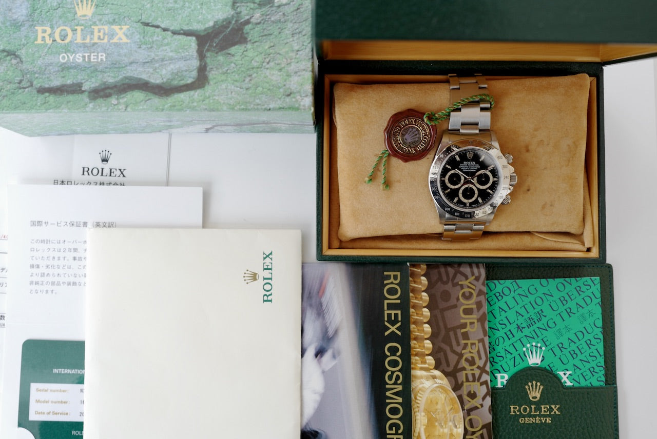 Cosmograph DAYTONA ref.16520N inverted "6" Single buckle 1991y ROLEX JP OH guarantee