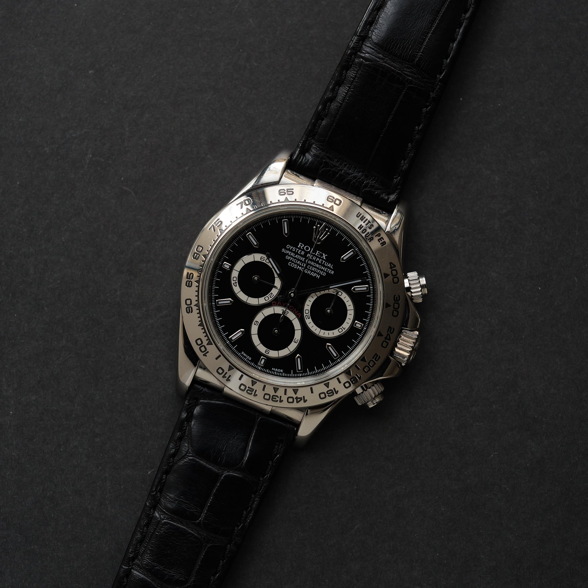 ロレックス/デイトナ16519/A番/18Kホワイトゴールド/黒文字盤/ROLEX DAYTONA REF.16519 Black Dial 18KWG A-Serial 1998-99Y