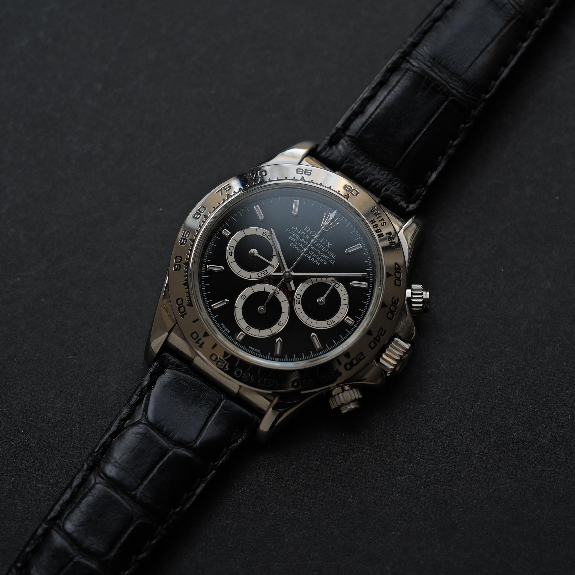 ロレックス/デイトナ16519/A番/18Kホワイトゴールド/黒文字盤/ROLEX DAYTONA REF.16519 Black Dial 18KWG A-Serial 1998-99Y