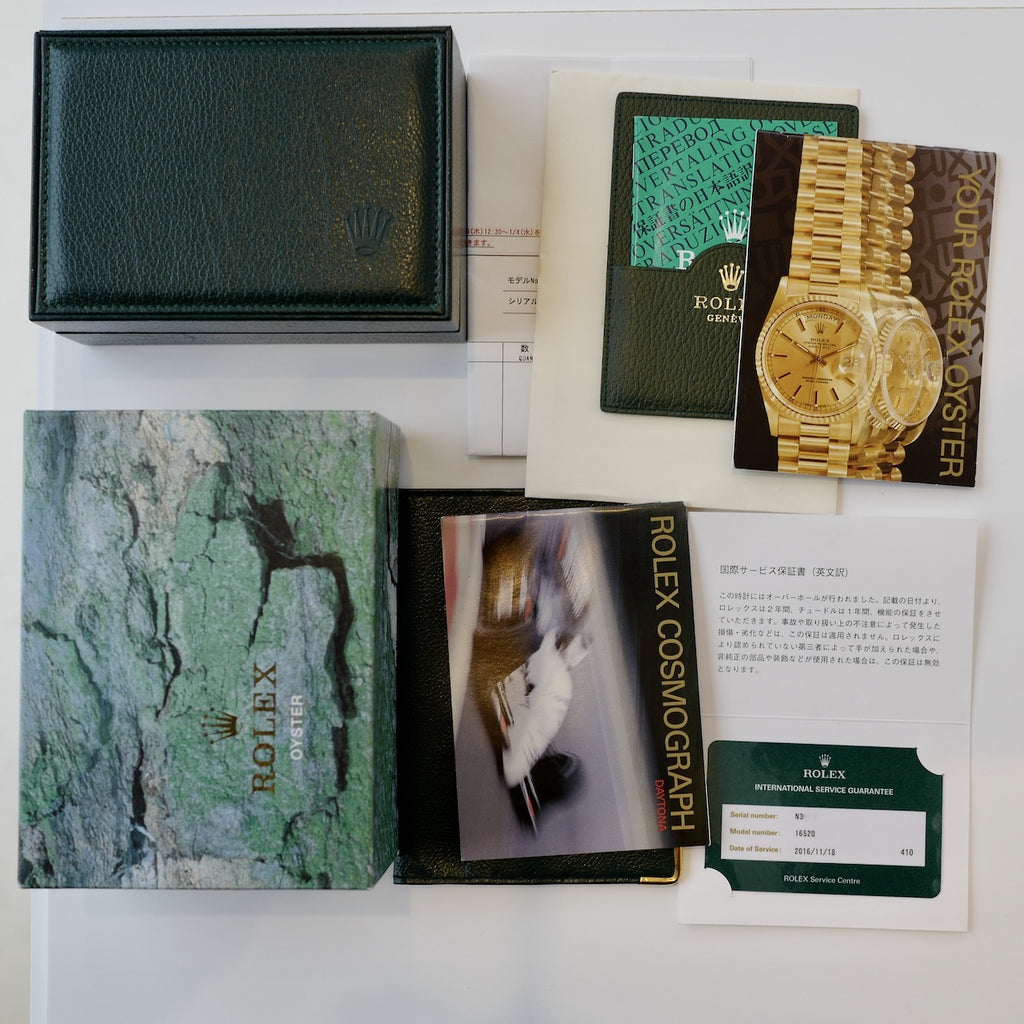 Cosmograph DAYTONA ref.16520N inverted "6" Single buckle 1991y ROLEX JP OH guarantee