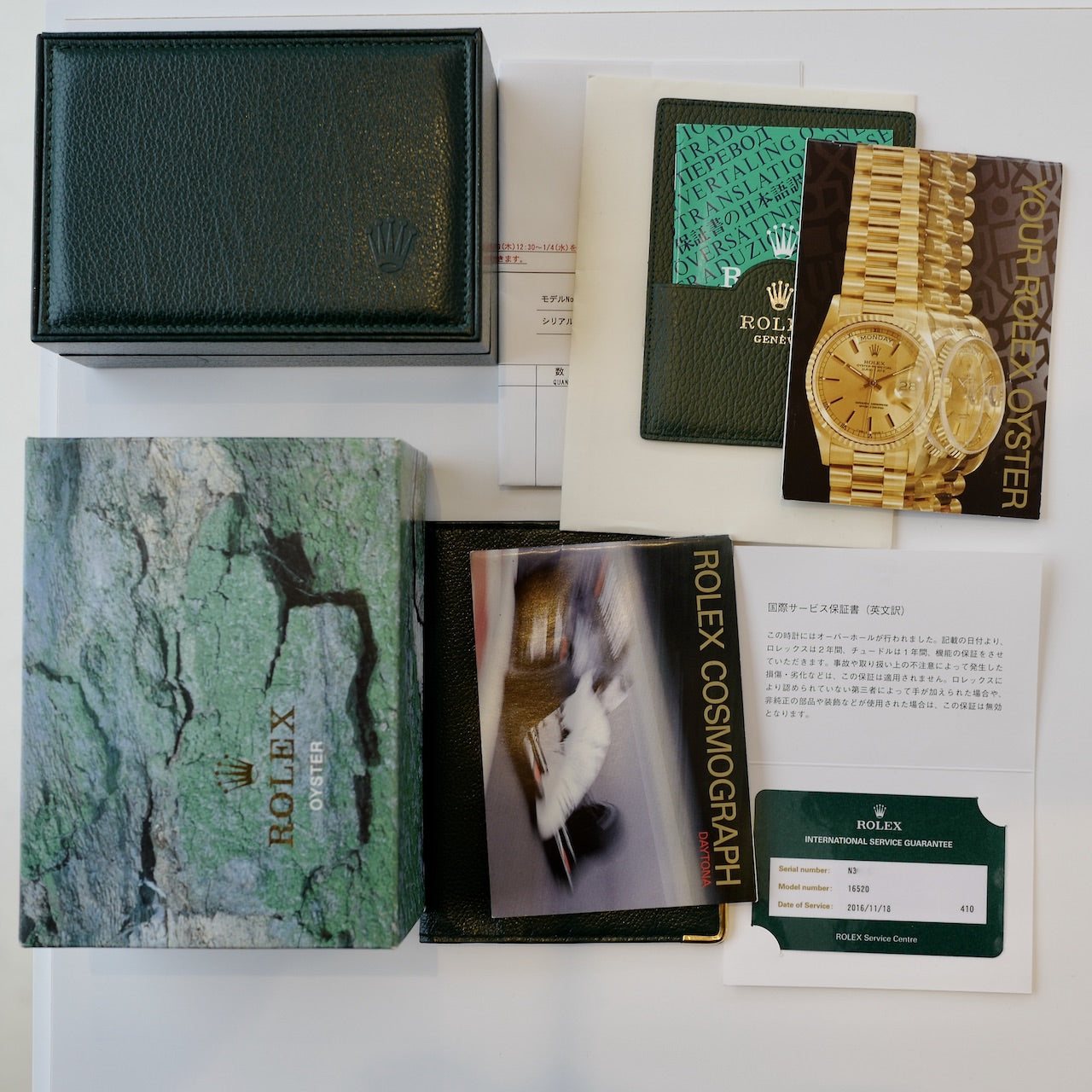 Cosmograph DAYTONA ref.16520N inverted "6" Single buckle 1991y ROLEX JP OH guarantee