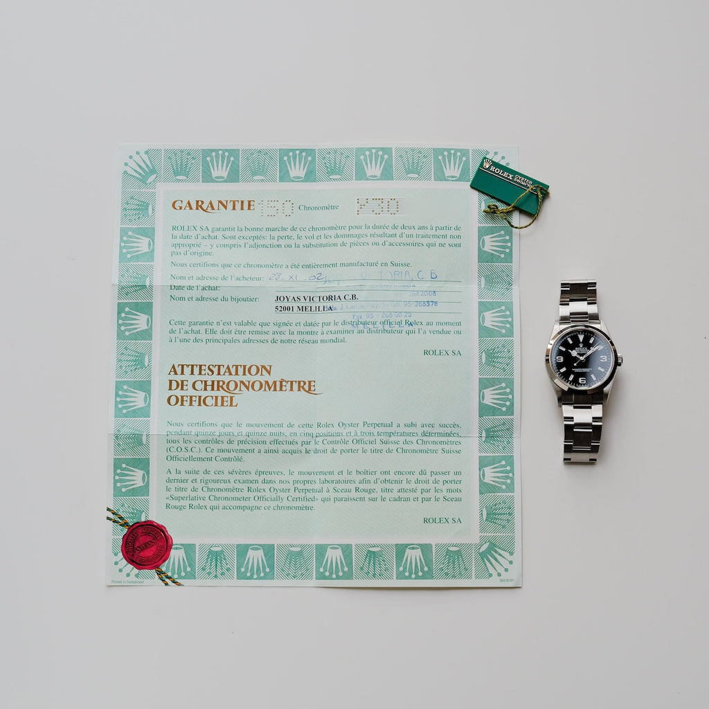 ロレックス/エクスプローラー1/114270/Y番/保証書付き/ROLEX EXPLORER 1 Ref.114270 2002y with Guarantee