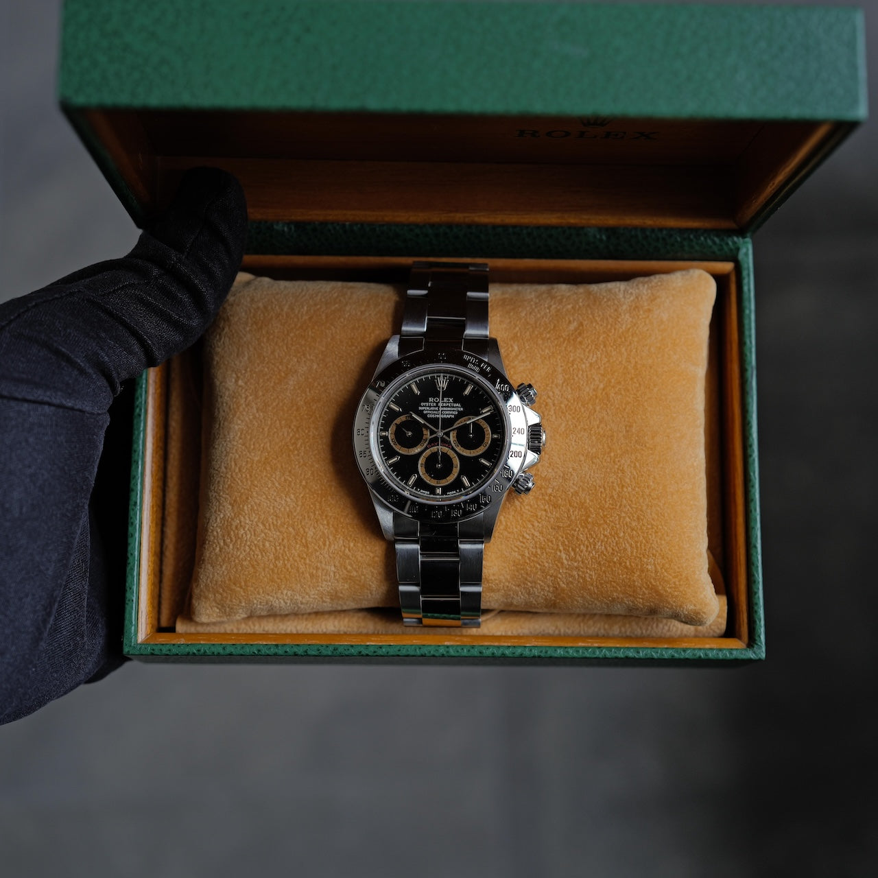 ロレックス/デイトナ16520/S番/パトリッツィ/ブラウンアイ/マーク5ダイヤル/ROLEX DAYTONA REF.16520 Mk.5 "PATRIZZI" All Tritium 1994y Full Set