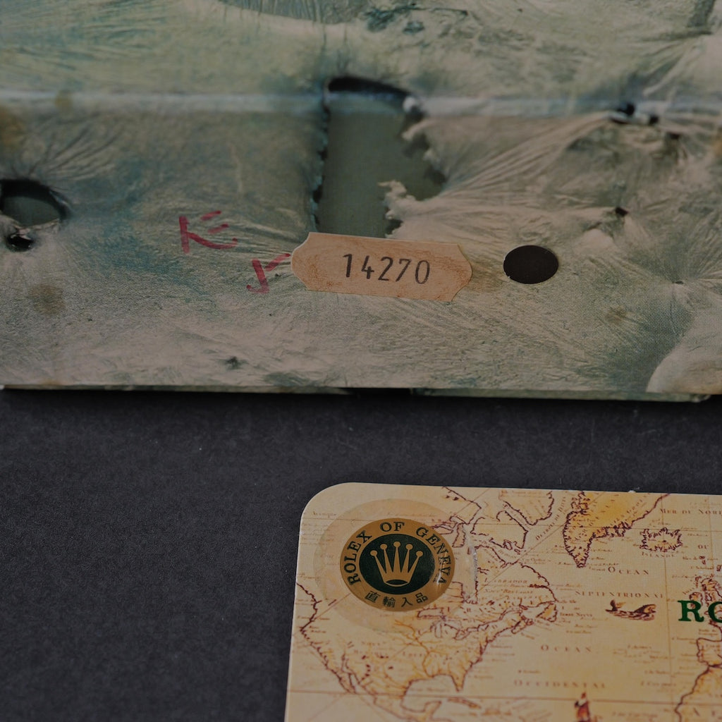 ロレックス/エクスプローラー14270/E番/パティーナダイヤル/オールトリチウム/シングルバックル/ラグ横穴あり/保証書付きフルセット/ROLEX EXPLORER 1 REF.14270 "PATINA" E-Serial All Tritium Single Buckle 1990Y Full Set