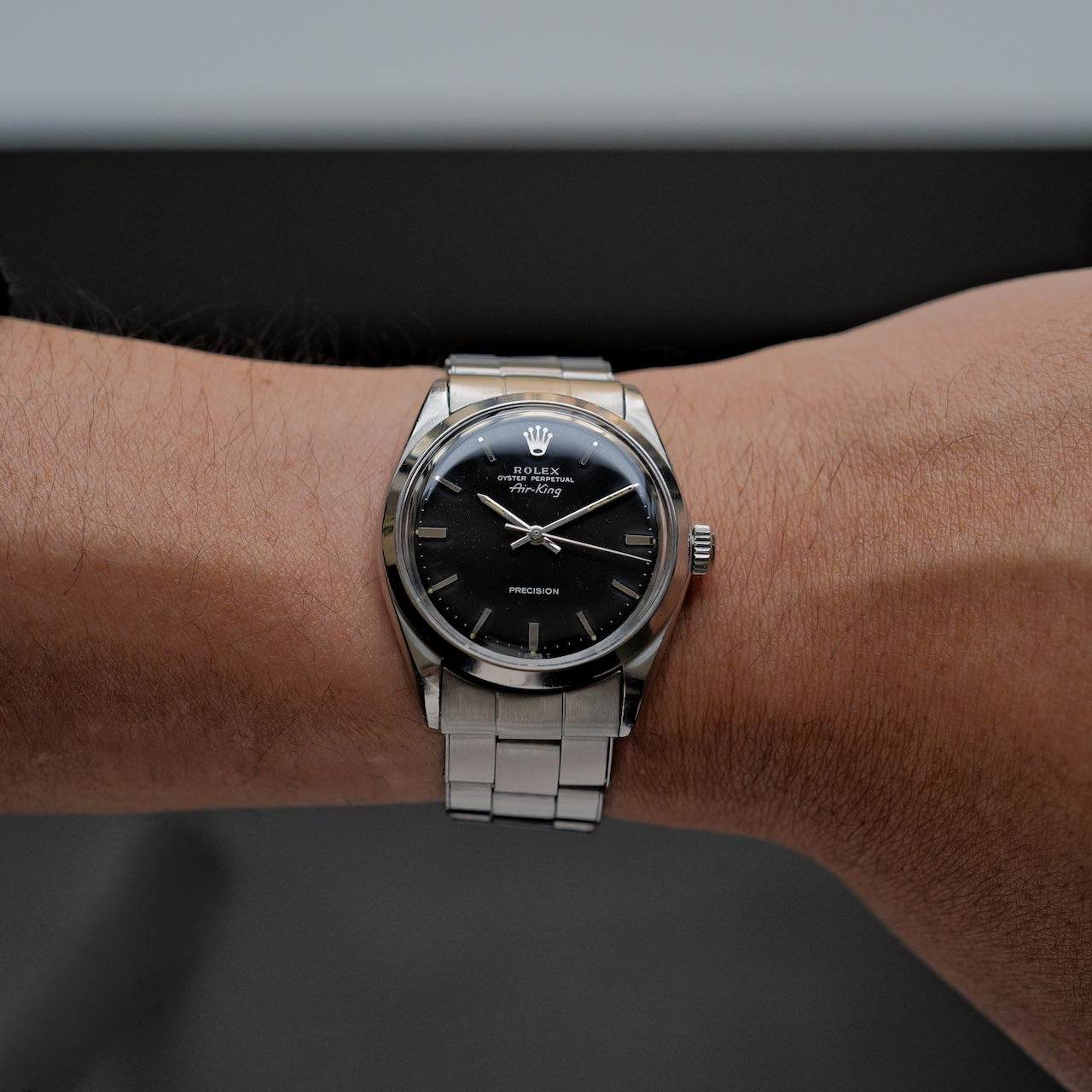 ロレックス/エアキング5500/ミラーダイヤル/シルバーフォント/ROLEX AIR-KING REF.5500 "GILT DIAL" SILVER TEXT 1972y