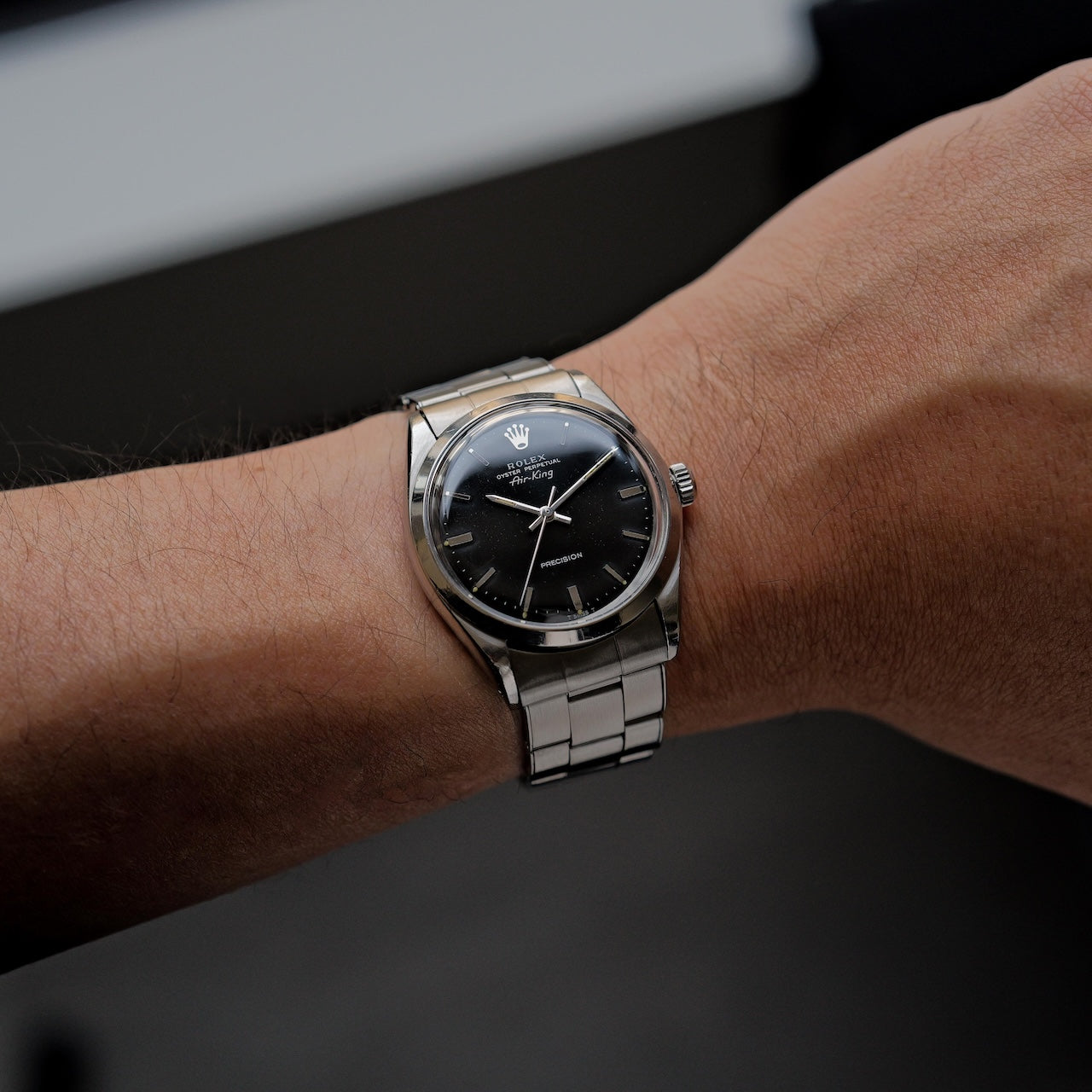 ロレックス/エアキング5500/ミラーダイヤル/シルバーフォント/ROLEX AIR-KING REF.5500 "GILT DIAL" SILVER TEXT 1972y