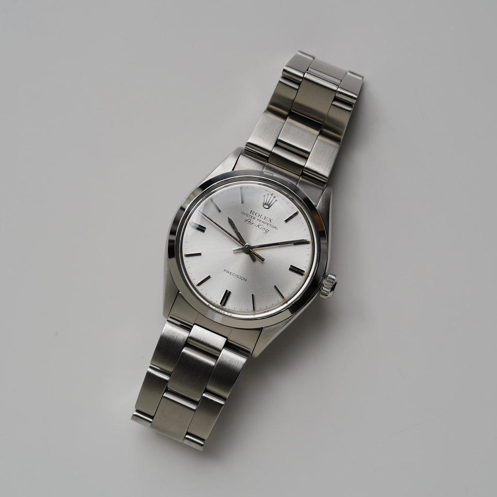 ロレックス/エアキング5500/シルバーダイヤル/箱・保証書付き/ROLEX AIR-KING REF.5500 "SILVER DIAL" 1977Y with Box and Paper