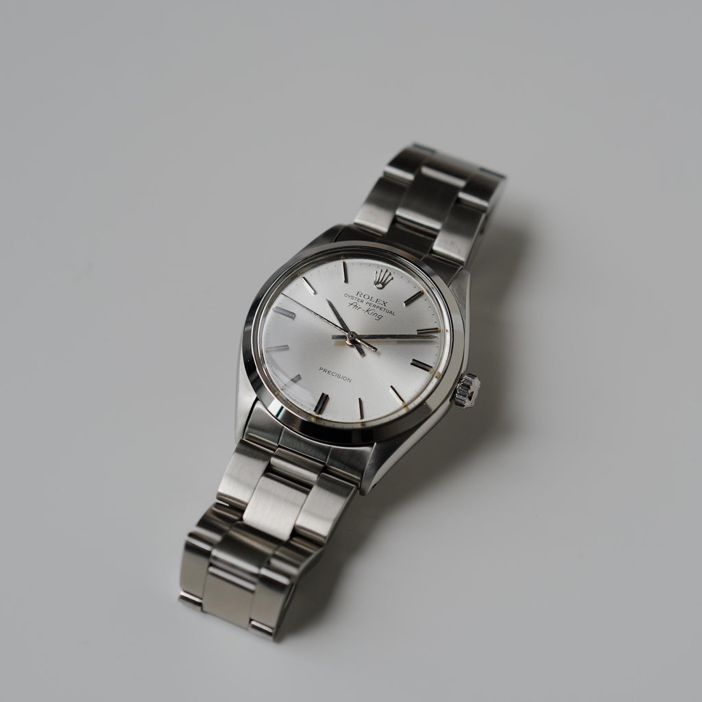 ロレックス/エアキング5500/シルバーダイヤル/箱・保証書付き/ROLEX AIR-KING REF.5500 "SILVER DIAL" 1977Y with Box and Paper