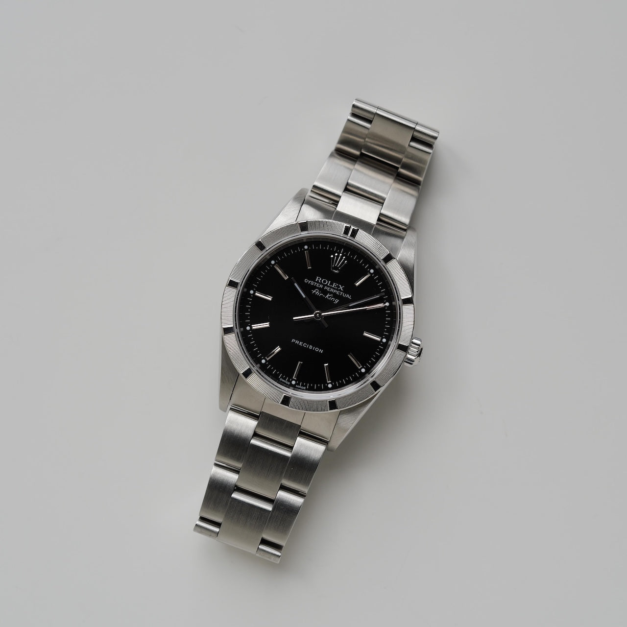 ロレックス/エアキング14010M/Y番/黒文字盤/エンジンターンドベゼル/ROLEX AIR-KING REF.14010M "Black dial" 2002Y