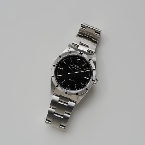 ロレックス/エアキング14010M/Y番/黒文字盤/エンジンターンドベゼル/ROLEX AIR-KING REF.14010M "Black dial" 2002Y