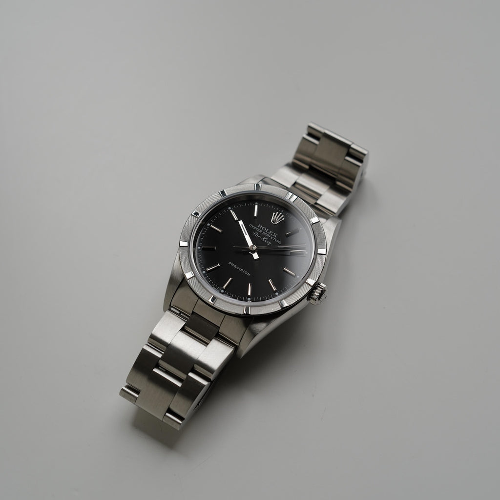 ロレックス/エアキング14010M/Y番/黒文字盤/エンジンターンドベゼル/ROLEX AIR-KING REF.14010M "Black dial" 2002Y