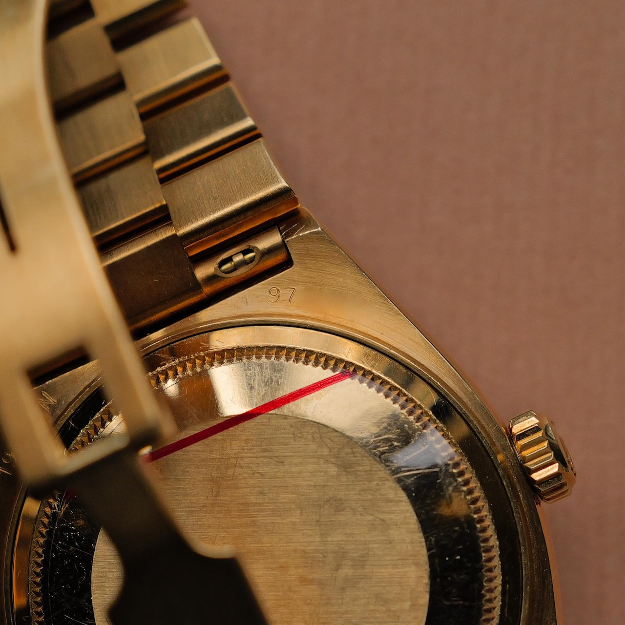 ロレックス/デイデイト オイスタークォーツ/19018N/18Kイエローゴールド/箱・国際保証書付き/ROLEX DAY-DATE OYSTER-QUARTZ REF.19018N 18KYG with Paper and Box 1986Y