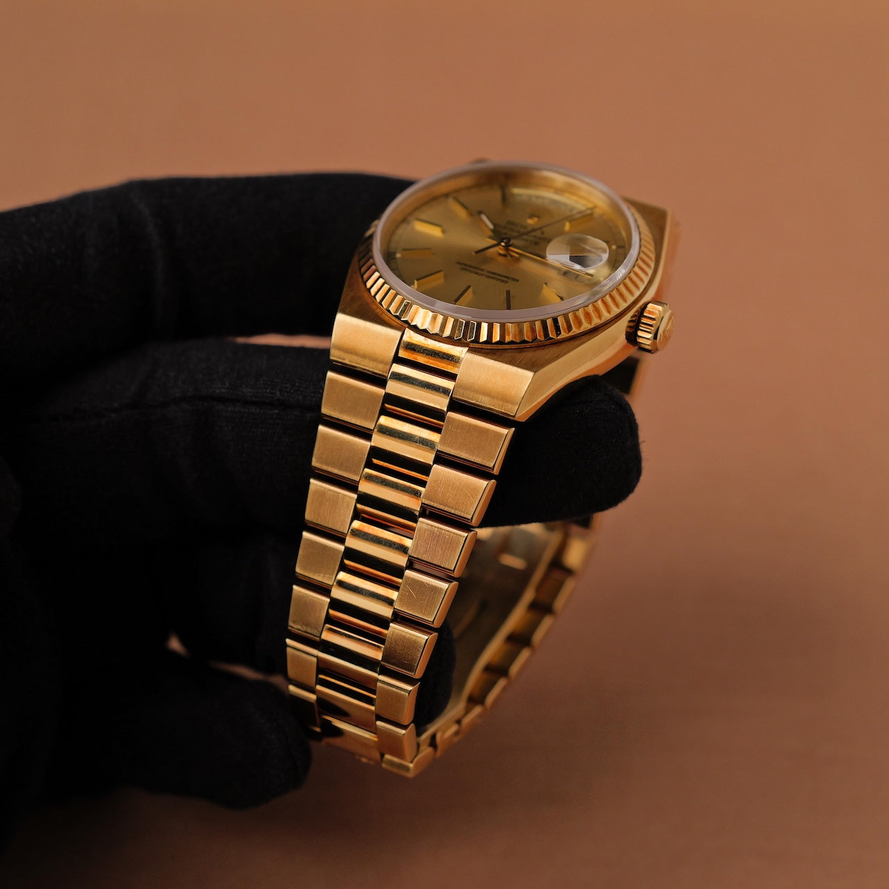 ロレックス/デイデイト オイスタークォーツ/19018N/18Kイエローゴールド/箱・国際保証書付き/ROLEX DAY-DATE OYSTER-QUARTZ REF.19018N 18KYG with Paper and Box 1986Y