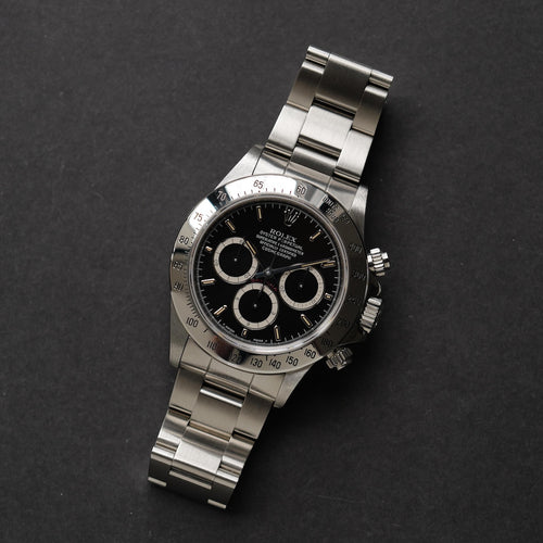 ロレックス/デイトナ16520/N番/マーク３ダイヤル/未使用/逆６/シングルバックル/オールトリチウム/箱・国際保証書付き/ROLEX DAYTONA REF.16520 "Mk.3 Dial" Invert 6 All Tritium Like new condition 1991y with Box and Paper