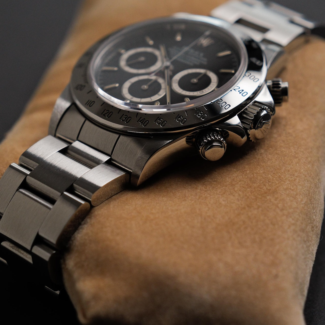 ロレックス/デイトナ16520/N番/マーク３ダイヤル/未使用/逆６/シングルバックル/オールトリチウム/箱・国際保証書付き/ROLEX DAYTONA REF.16520 "Mk.3 Dial" Invert 6 All Tritium Like new condition 1991y with Box and Paper