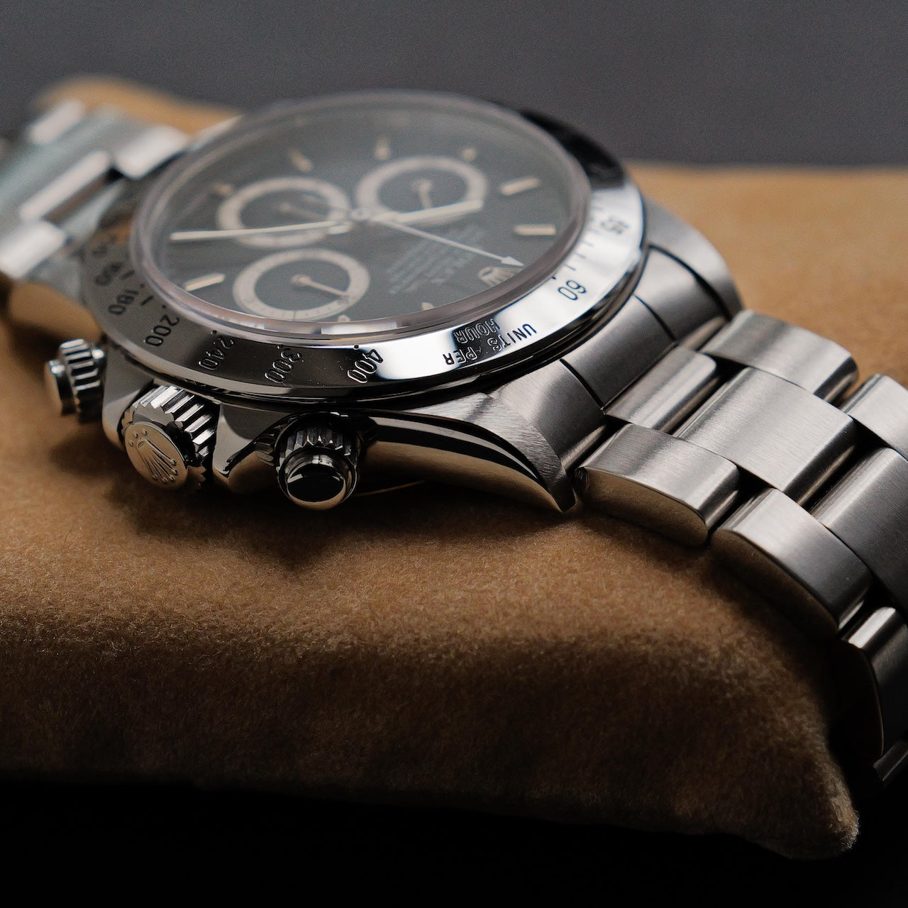 ロレックス/デイトナ16520/N番/マーク３ダイヤル/未使用/逆６/シングルバックル/オールトリチウム/箱・国際保証書付き/ROLEX DAYTONA REF.16520 "Mk.3 Dial" Invert 6 All Tritium Like new condition 1991y with Box and Paper