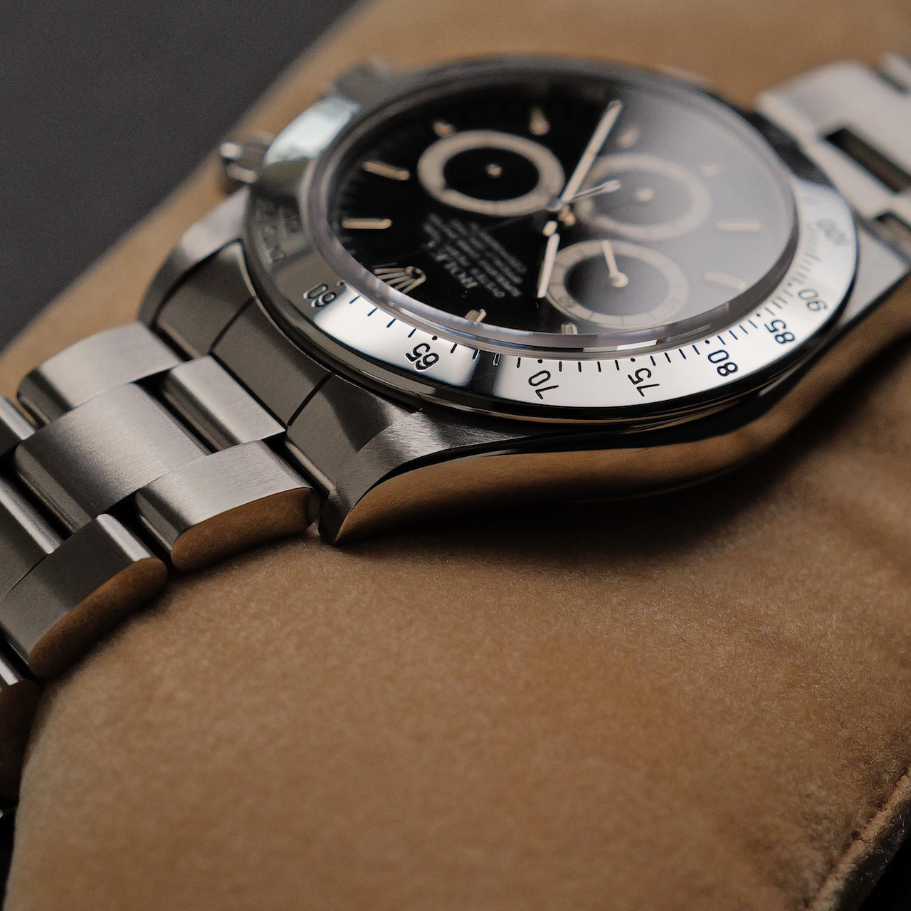 ロレックス/デイトナ16520/N番/マーク３ダイヤル/未使用/逆６/シングルバックル/オールトリチウム/箱・国際保証書付き/ROLEX DAYTONA REF.16520 "Mk.3 Dial" Invert 6 All Tritium Like new condition 1991y with Box and Paper