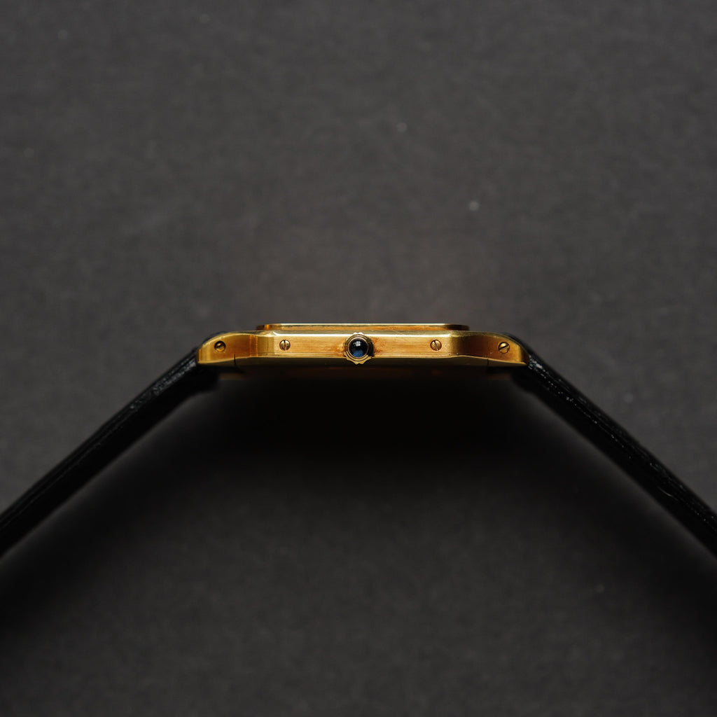 カルティエ/サントス・デュモン1576/LM/プレCPCP/フレデリックピゲ/CARTIER SANTOS DUMONT LM "Pre-CPCP" Extra Plate Ultra Thin Guilloche 1576 18KYG
