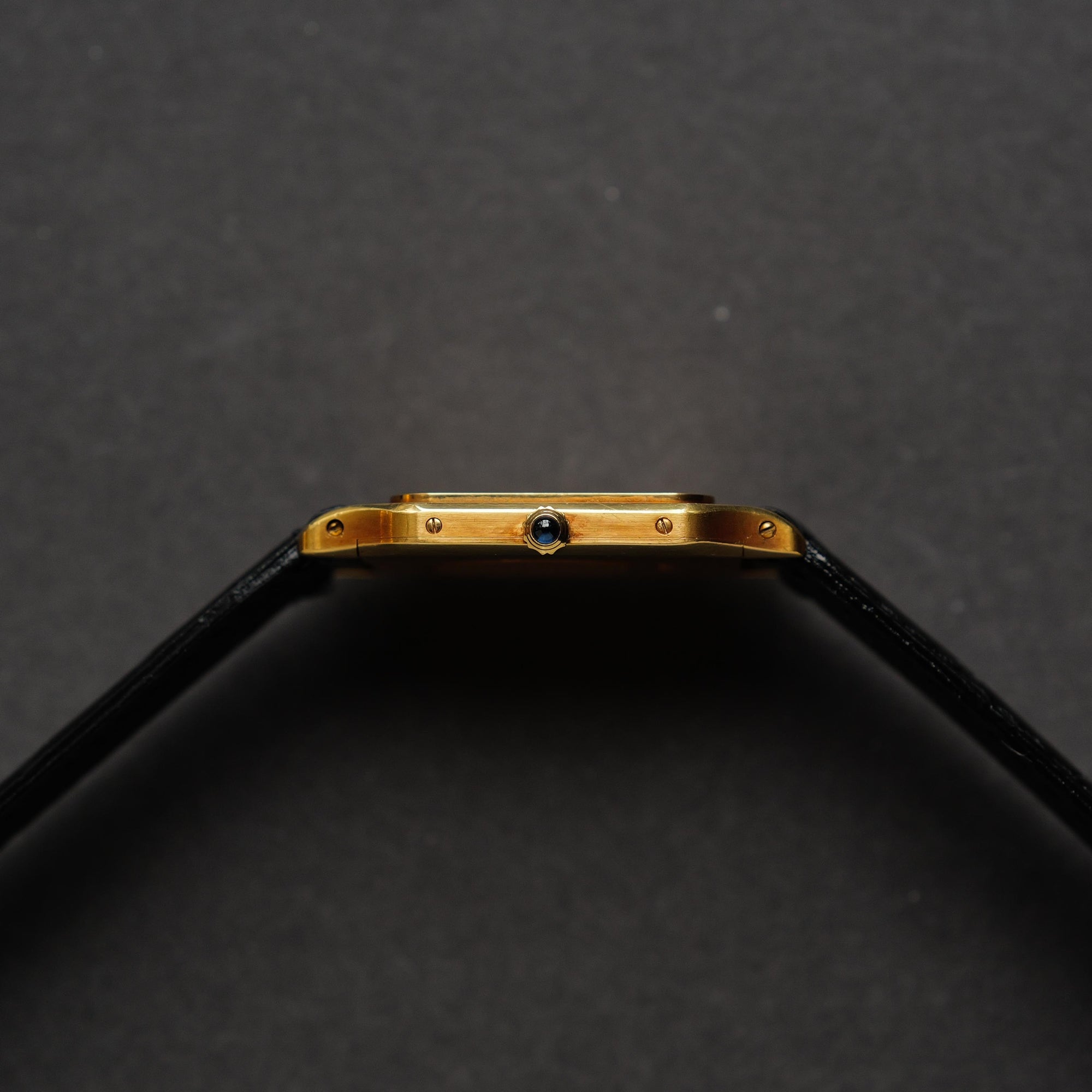 カルティエ/サントス・デュモン1576/LM/プレCPCP/フレデリックピゲ/CARTIER SANTOS DUMONT LM "Pre-CPCP" Extra Plate Ultra Thin Guilloche 1576 18KYG