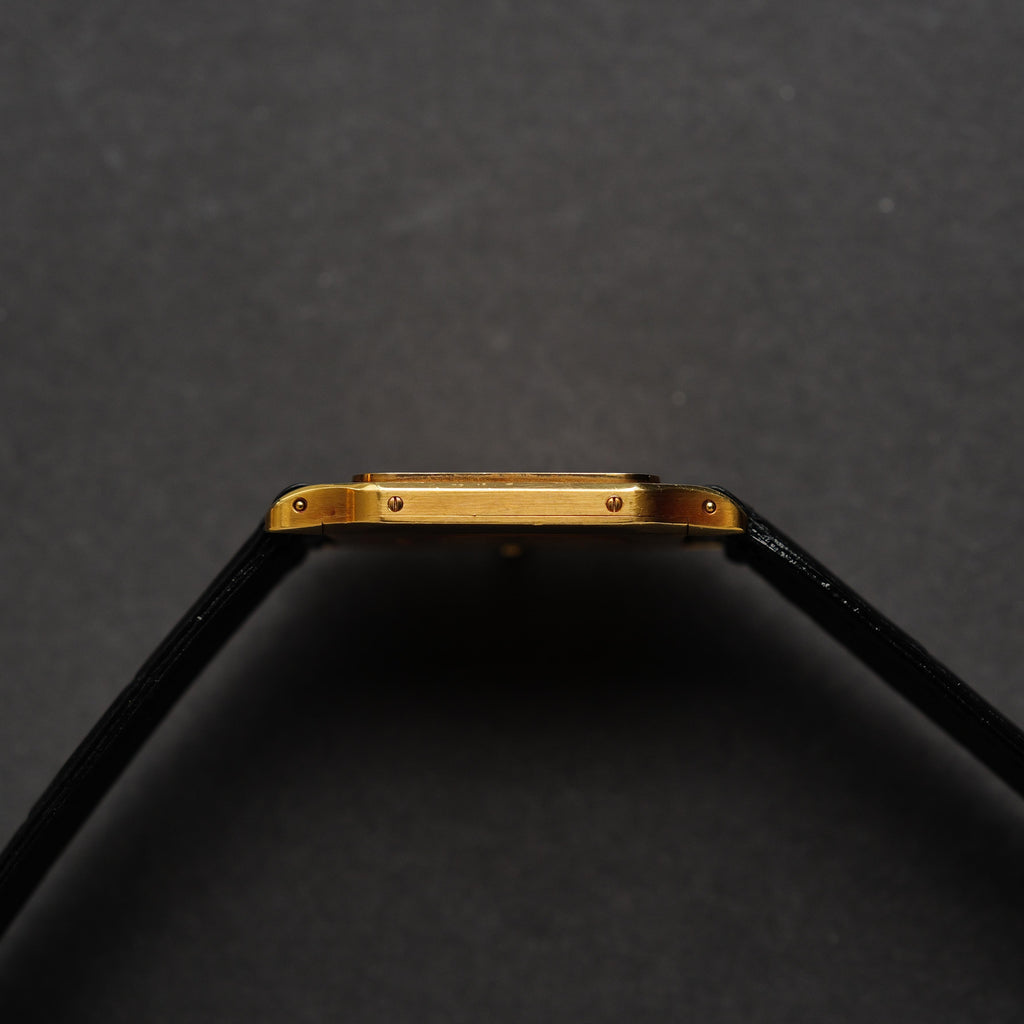 カルティエ/サントス・デュモン1576/LM/プレCPCP/フレデリックピゲ/CARTIER SANTOS DUMONT LM "Pre-CPCP" Extra Plate Ultra Thin Guilloche 1576 18KYG