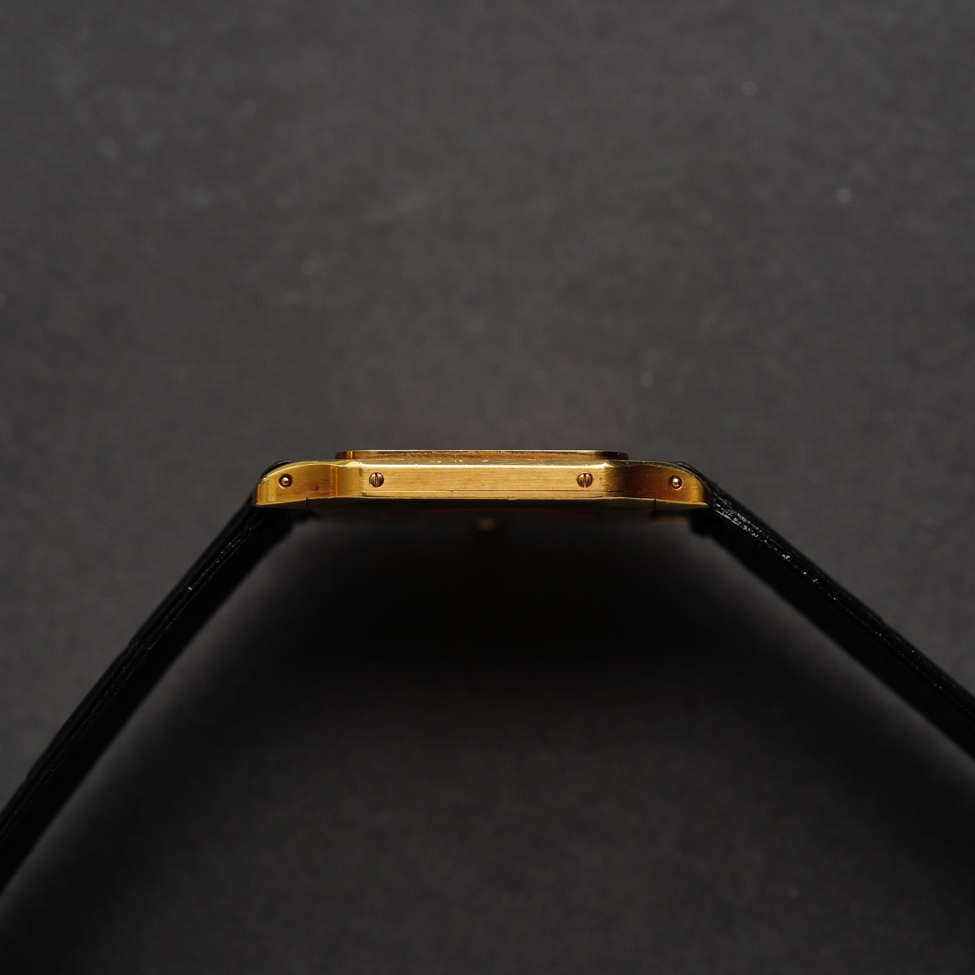 カルティエ/サントス・デュモン1576/LM/プレCPCP/フレデリックピゲ/CARTIER SANTOS DUMONT LM "Pre-CPCP" Extra Plate Ultra Thin Guilloche 1576 18KYG