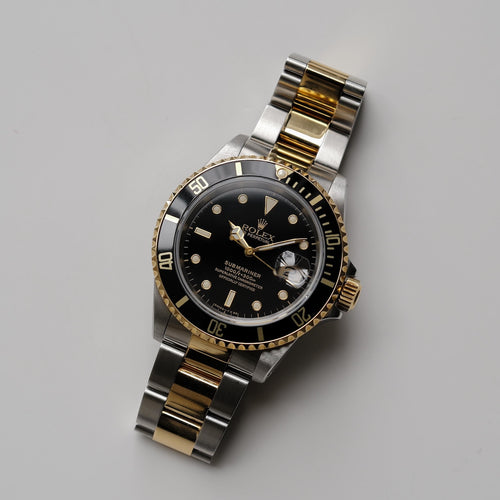 ロレックス/サブマリーナーデイト16613/N番/18KYG/オールトリチウム/ROLEX SUBMARINER DATE REF.16613 Black dial 18KYG All Tritium 1991-92Y