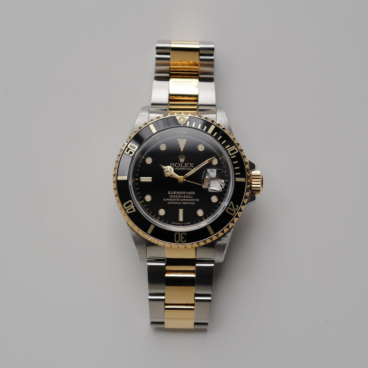 ロレックス/サブマリーナーデイト16613/N番/18KYG/オールトリチウム/ROLEX SUBMARINER DATE REF.16613 Black dial 18KYG All Tritium 1991-92Y