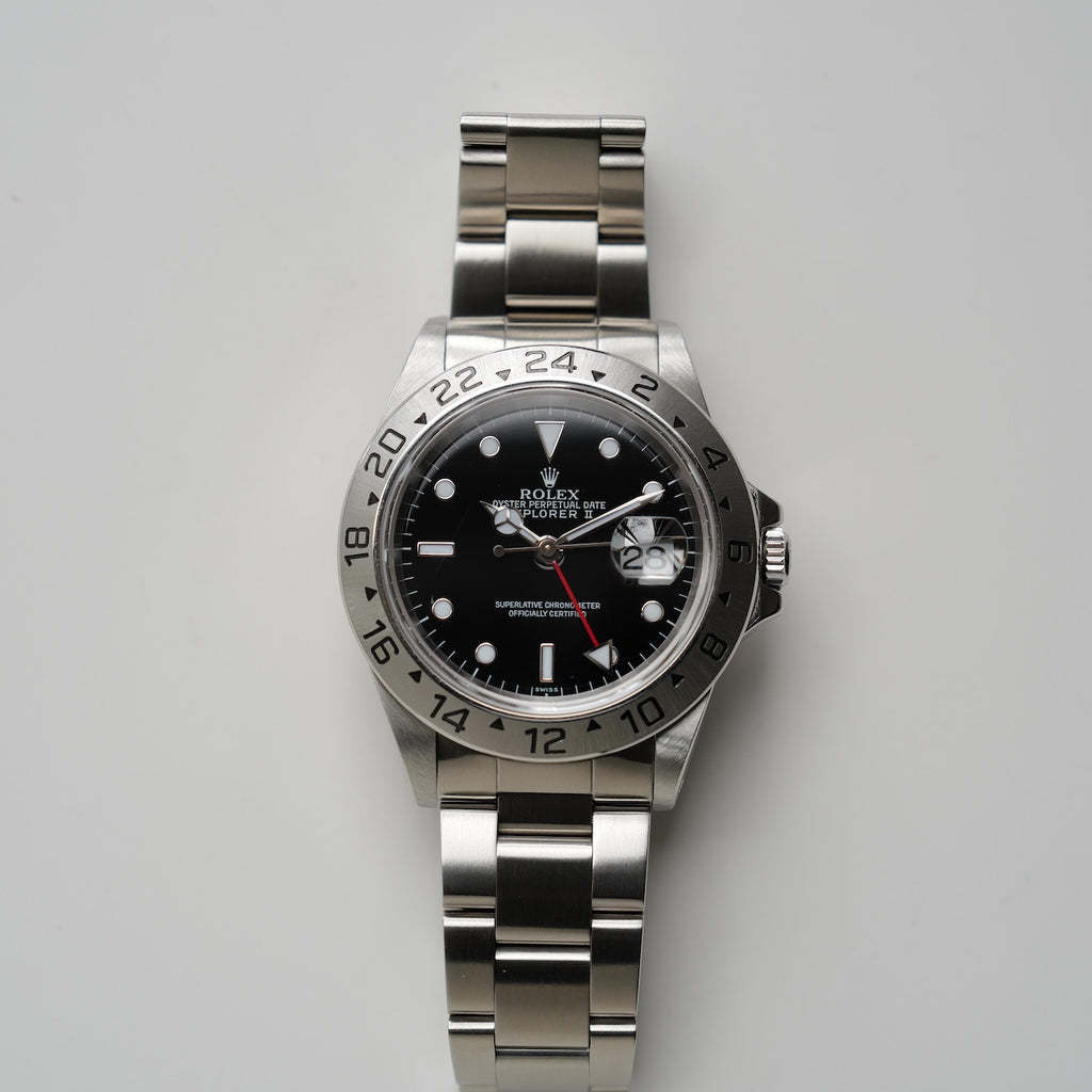 ロレックス/エクスプローラー2/16570/A番/SIWSSオンリー/黒文字盤/保証書付きフルセット/ROLEX EXPLORER 2 REF.16570 "SWISS ONLY" Black dial Full Set 1998-99Y