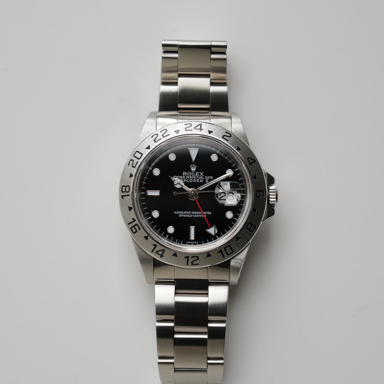 ロレックス/エクスプローラー2/16570/A番/SIWSSオンリー/黒文字盤/保証書付きフルセット/ROLEX EXPLORER 2 REF.16570 "SWISS ONLY" Black dial Full Set 1998-99Y