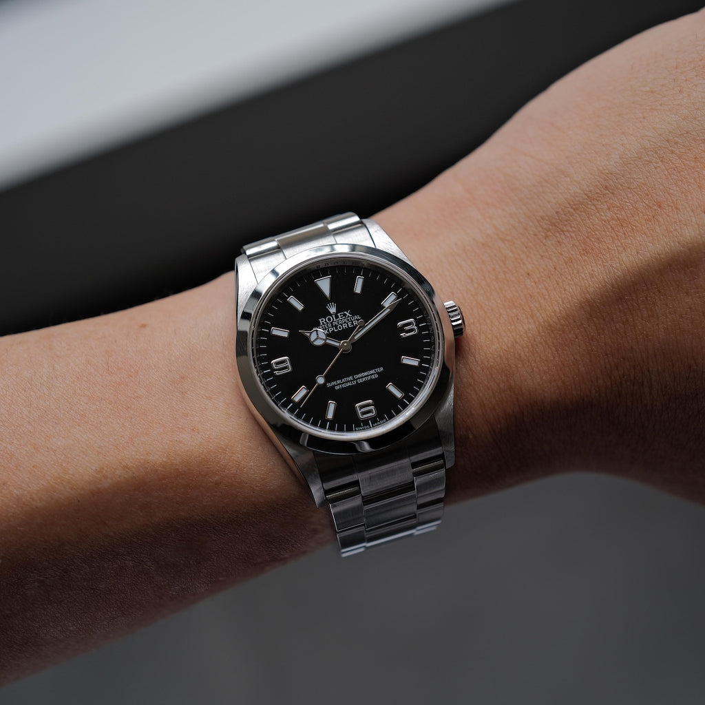 ロレックスエクスプローラー1/114270/M番/ルーレット刻印/保証書付き/ROLEX EXPLORER1 REF.114270 "Roulette Engraving" 2007-08Y with Paper