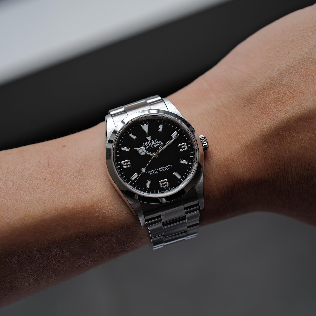 ロレックスエクスプローラー1/114270/M番/ルーレット刻印/保証書付き/ROLEX EXPLORER1 REF.114270 "Roulette Engraving" 2007-08Y with Paper