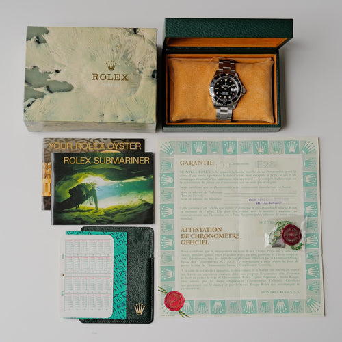 ロレックス/サブマリーナーデイト16610/E番/パティーナ/オールトリチウム/保証書付きフルセット/ROLEX SUBMARINER DATE Ref.16610 "PATINA" 1990Y Full Set