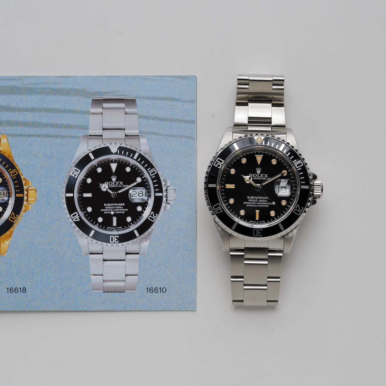 ロレックス/サブマリーナーデイト16610/E番/パティーナ/オールトリチウム/保証書付きフルセット/ROLEX SUBMARINER DATE Ref.16610 "PATINA" 1990Y Full Set