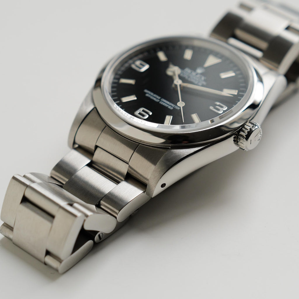 ロレックス/エクスプローラー1/14270/X番/オールトリチウム/シングルバックル/箱・保証書付き/ROLEX EXPLORER 1 REF.14270 All tritium Single Buckle 1991Y with Box and Paper