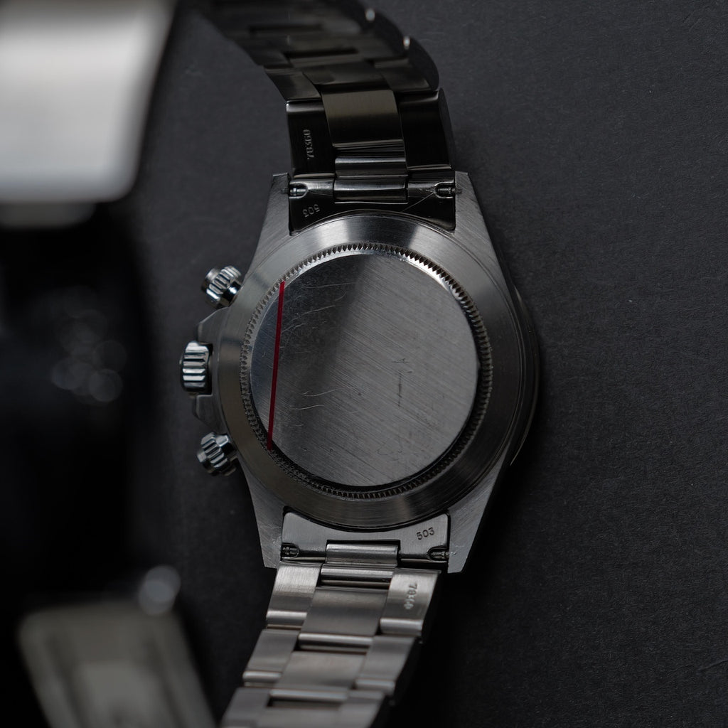 ロレックス/デイトナ16520/R番/段落ちマーク1ダイヤル/200タキベゼル/逆6/シングルバックル/ROLEX DAYTONA REF.16520 “Mk1, Floating Dial” Mk1, 200 Tachy Bezel 1988y