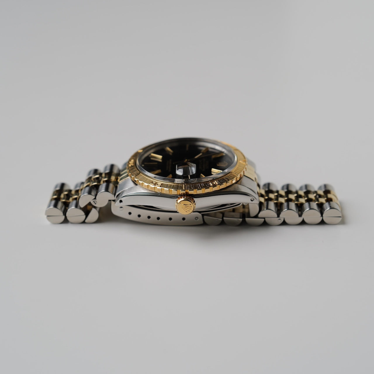 ロレックス/デイトジャスト16253/18KYG/艶ありネイビーダイヤル/ ROLEX