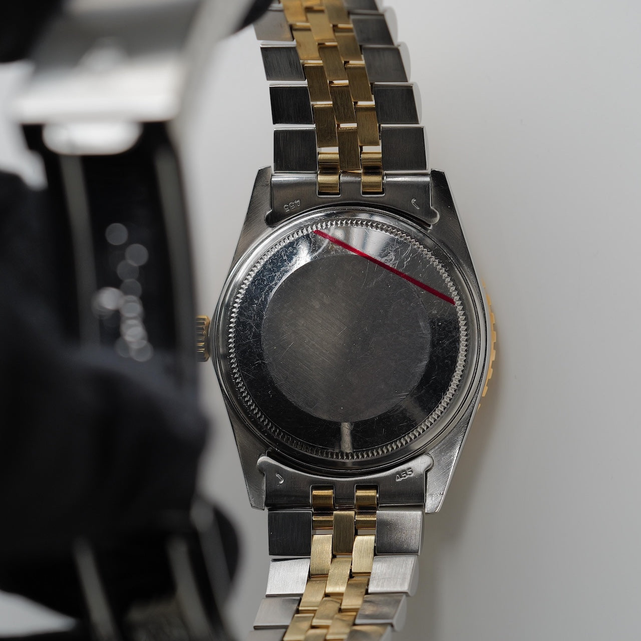 ゆきです ロレックス/デイトジャスト16253/18KYG/艶ありネイビーダイヤル/ ROLEX