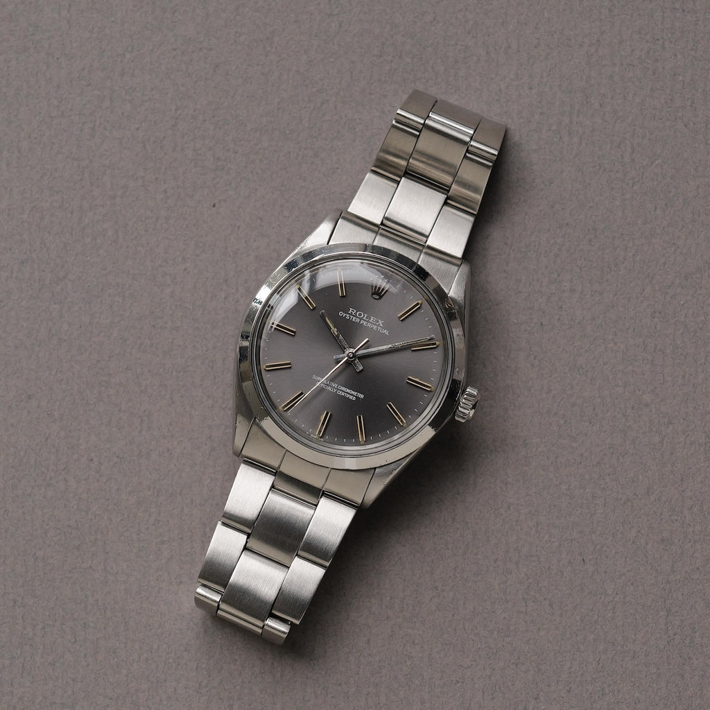 ロレックス/オイスターパーペチュアル1002/グレーダイヤル/保証書付き/ROLEX OYSTER PEPETUAL REF.1002 "GREY DAIL" with Guarantee 1969Y