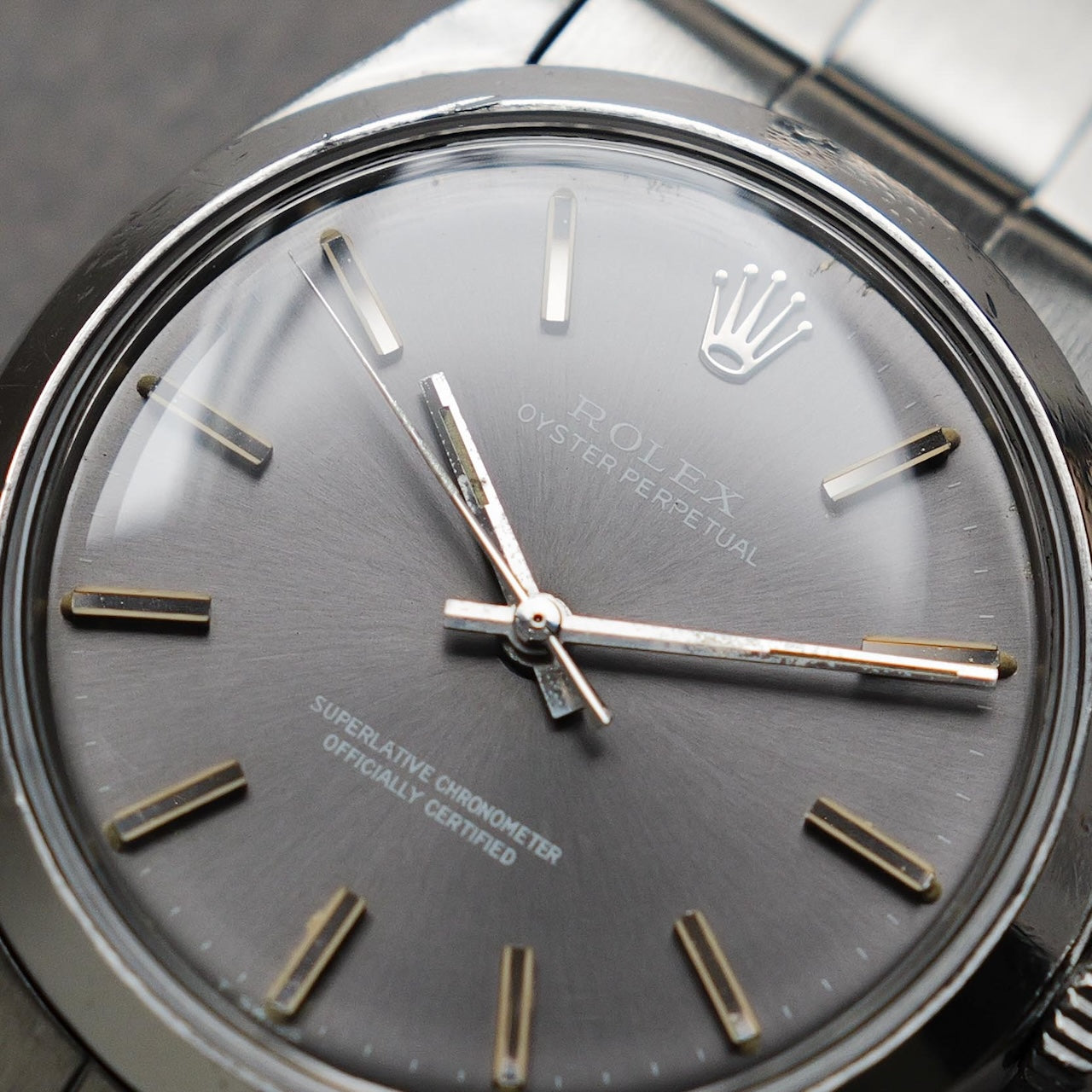 ロレックス/オイスターパーペチュアル1002/グレーダイヤル/保証書付き/ROLEX OYSTER PEPETUAL REF.1002 "GREY DAIL" with Guarantee 1969Y